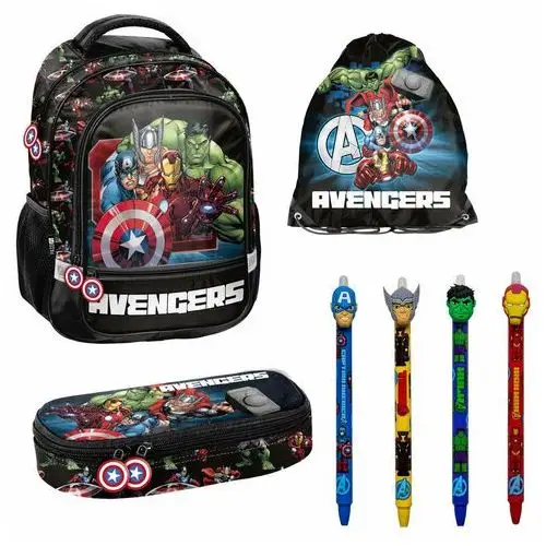Zestaw szkolny plecak + 6 części avengers, paso Patio