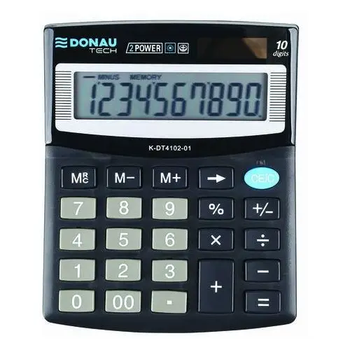 Donau, Kalkulator 10 cyfrowy K-DT4102, czarny, 125x100x27 mm