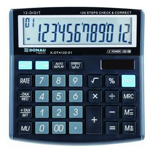 Pbs connect polska Donau, kalkulator 12 cyfrowy k-dt4122, 12 cyfr, czarny, 136x134x28 mm