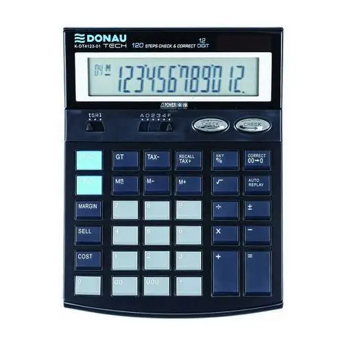Pbs connect polska Donau, kalkulator 12 cyfrowy k-dt4123, czarny, 186x142x30 mm
