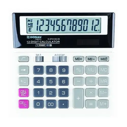 Pbs connect polska Donau, kalkulator 12 cyfrowy k-dt4125, biały, 156x152x28 mm