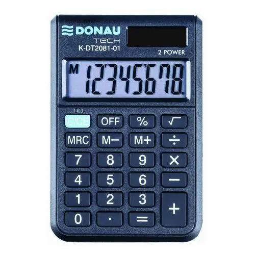 Pbs connect polska Donau, kalkulator kieszonkowy 8 cyfrowy k-dt2081, czarny, 90x60x11 mm