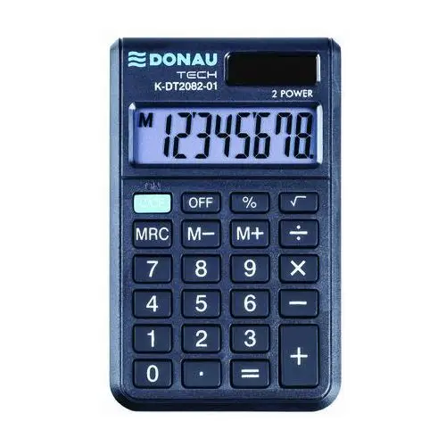 Donau, Kalkulator kieszonkowy 8 cyfrowy K-DT2082, czarny, 97x60x11mm