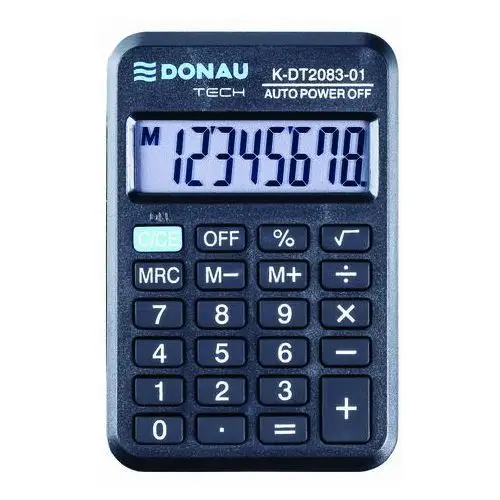 Pbs connect polska Donau, kalkulator kieszonkowy 8 cyfrowy k-dt2083, czarny, 89x56x11 mm