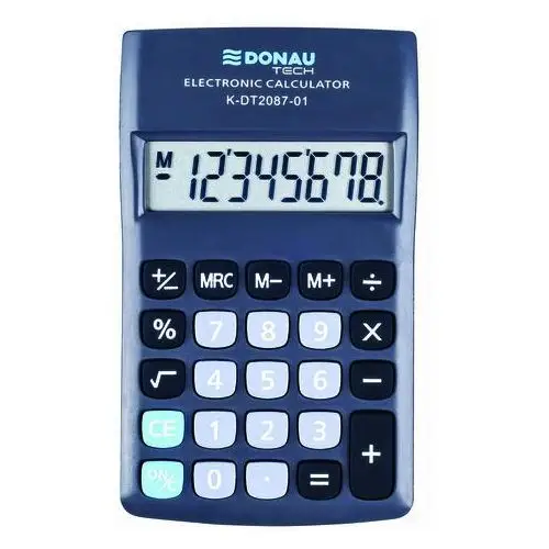 Pbs connect polska Donau, kalkulator kieszonkowy 8 cyfrowy k-dt2087, czarny,180x90x19 mm