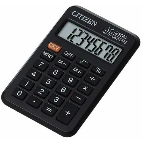 Kalkulator kieszonkowy, Citizen LC-210N, czarny