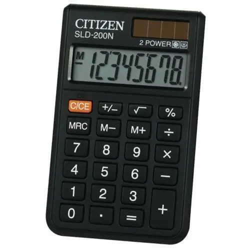 Kalkulator kieszonkowy, Citizen SLD-200N, czarny