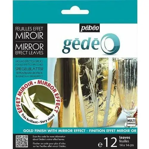 Pebeo mirror efekt lustra - złote płatki 12szt