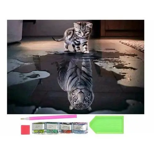 Pegaz Diamentowa mozaika 5d kot haft diamentowy tygrys