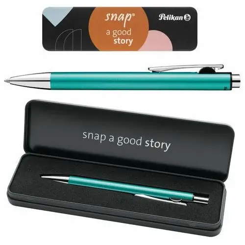 Długopis Snap pudełku metal prezent K10 Turquoise metalowe pudełko PELIKAN