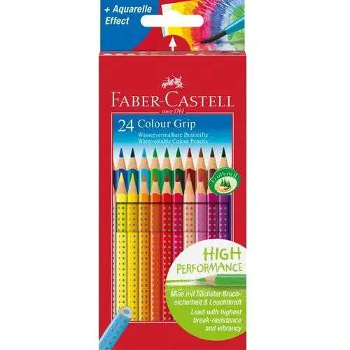 Faber-castell, kredki ołówkowe trójkątne grip, 24 kolory Pelikan