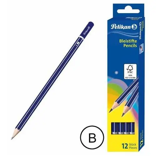 Pelikan Ołówek b z grafitem miękki drewniany 12szt