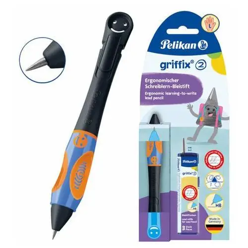 Ołówek Griffix 2 Leworęczny + 3 Wkłady Pelikan