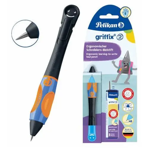Ołówek Griffix 2 Praworęczny + 3 Wkłady Pelikan