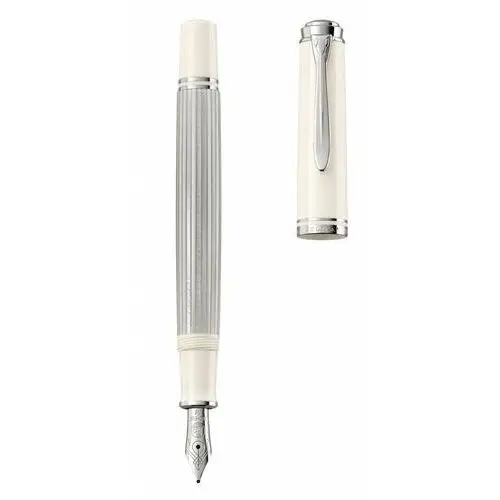 Pelikan Souverän pióro wieczne EF M405 silver-white tłoczek