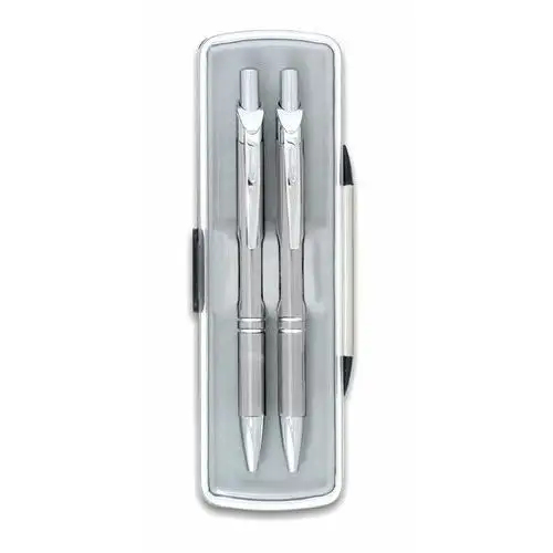 Komplet b+m lux, długopis, ołówek automatyczny, srebrny Penmate