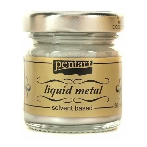 Farba ciekły metal 30 ml Pentart - srebrna
