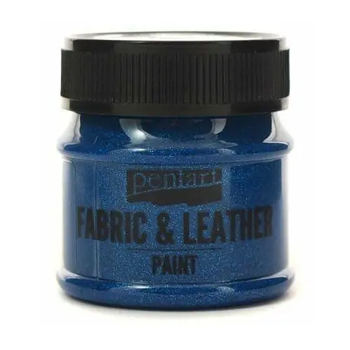 Pentart , farba do tkanin i skóry, niebieska brokatowa, 50 ml