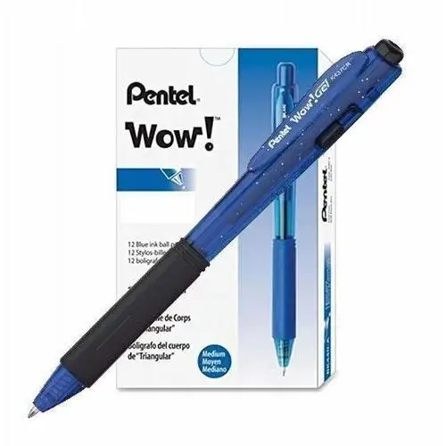 Długopis żelowy PENTEL K437CR-C niebieski 12szt