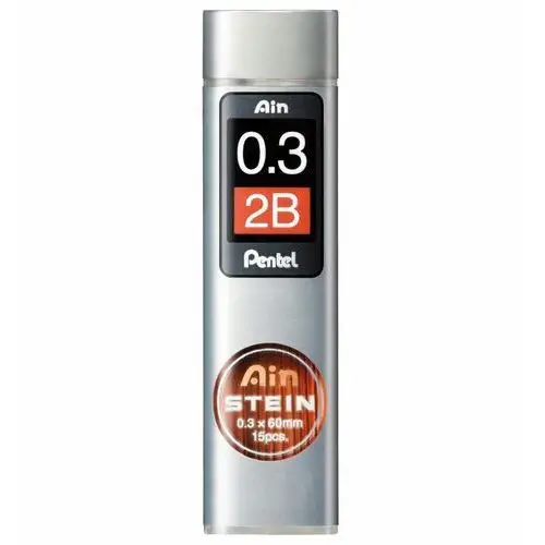 Grafity ołówkowe ain stein 15 szt 0,3mm 2b Pentel