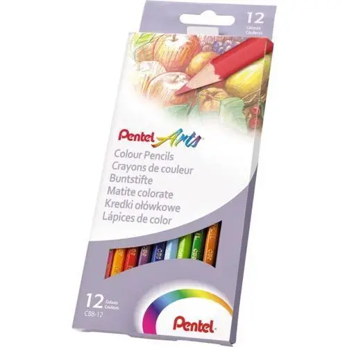 Kredki ołówkowe , 12 kolorów Pentel