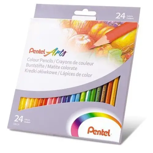 Kredki ołówkowe , 24 kolory Pentel