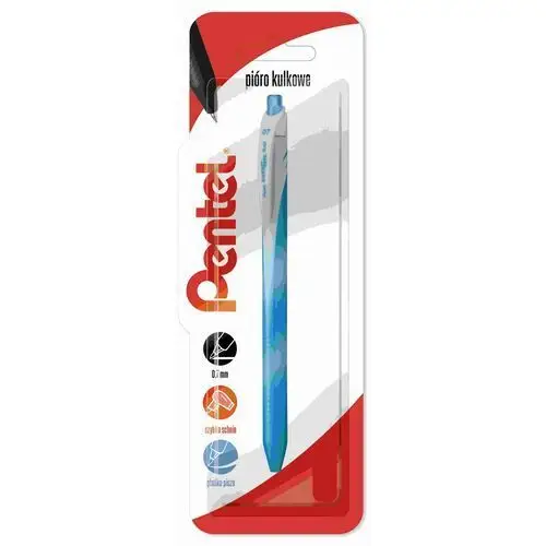 PENTEL, pióro kulkowe 0,7 mm energel bl437 błękitny 1 szt