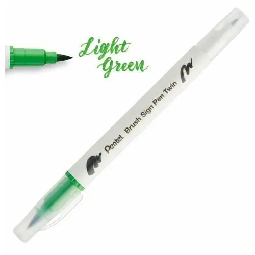 Pisak PENTEL Brush Sign Pen Twin SESW30 j. zielony