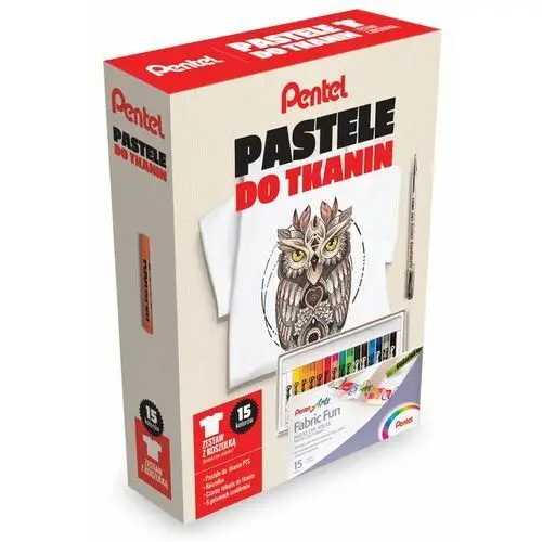 Pentel Zestaw kreatywny z koszulką, pastele do tkanin