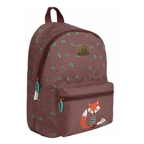 Plecak szkolny dla dziewczynki brązowy rozette Perletti