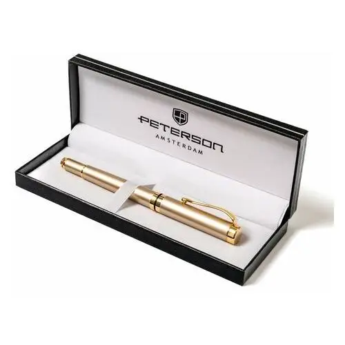 Złoty długopis metalowy elegancki w etui PETERSON na prezent