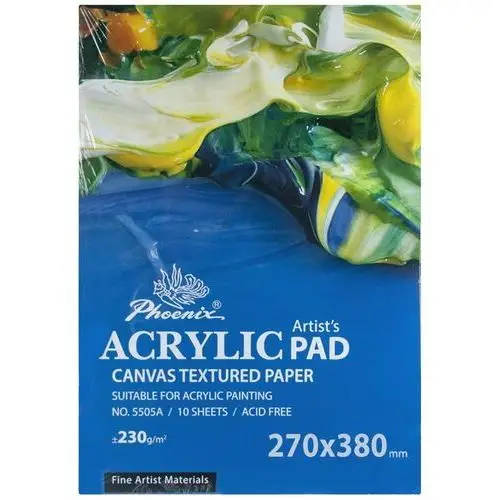 BLOK do farb akrylowych Acrylic Pad Phoenix 230g 27x38 cm, 10 arkuszy