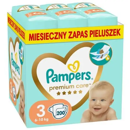 Pieluszki Pampers Premium Care rozmiar 3 200 szt