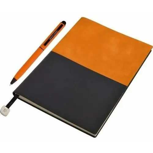 Pierre cardin Notes a5 i długopis b3501204ip310 pomarańczowo czarny