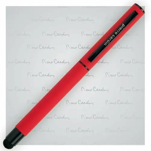Pióro kulkowe touch pen, soft touch celebration czerwone - czerwony Pierre cardin