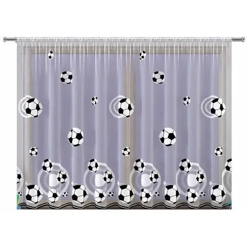 Piłki, Football, Gol, firana 400x150cm z obszyciem (malowana) polski prod