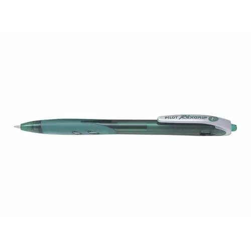 Długopis olejowy, REXGRIP, zielony, kolor zielony