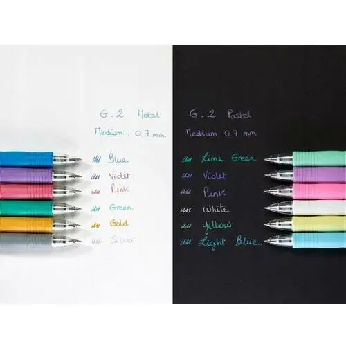 Długopis żelowy g2 m różowy metallic Pilot