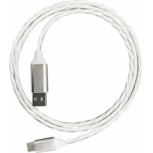 Kabel Usb - Usb-C Platinet 1M 2A Led Biały (45740)