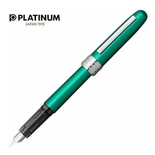 Platinum Pióro wieczne plaisir teal green, f, zielone matowe