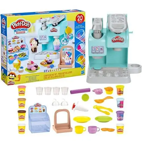 Play-doh Ciastolina Kolorowa Kawiarnia Duży Zestaw Lody Maszyna F5836