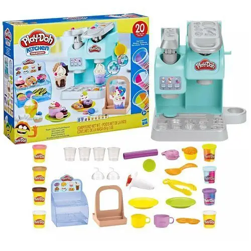 Play-doh Ciastolina Kolorowa Kawiarnia Duży Zestaw Lody Maszyna F5836