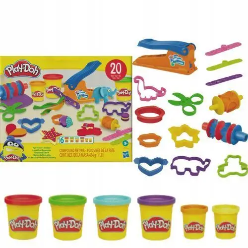 Play-doh Zestaw Fun Factory 6 Tub Ciastolina