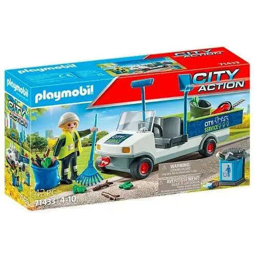 Zestaw z figurkami city action 71433 sprzątanie miasta samochodem elektryczny Playmobil