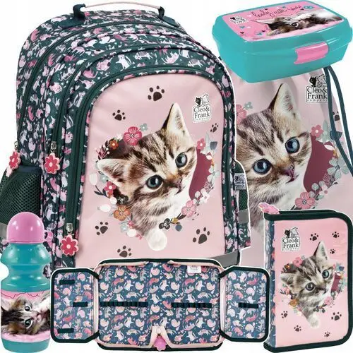 Plecak Kot Kotki Dziecięcy Szkolny Dla Uczennicy Do Klas 1-4 Podstawówki