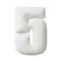Poduszka Cyferka 5, biały, 25 x 40 cm, Boucle Sklep