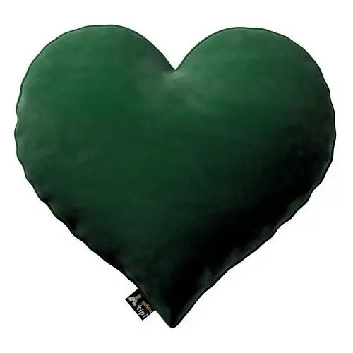 Poduszka Heart of Love, butelkowa zieleń, 45x15x45cm, Posh Velvet