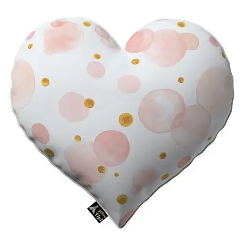 Poduszka Heart of Love, ecru-różowy, 45x15x45cm, Magic Collection