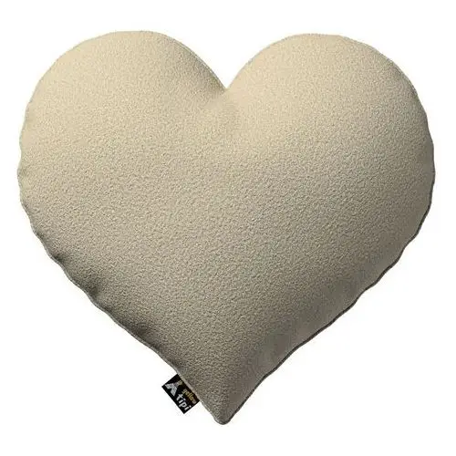 Poduszka Heart of Love, jasny beż, 45x15x45cm, Boucle