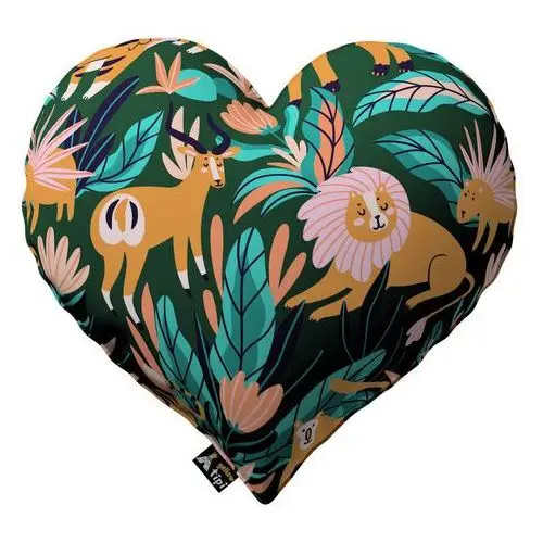 Poduszka Heart of Love, zielony, 45x15x45cm, Magic Collection